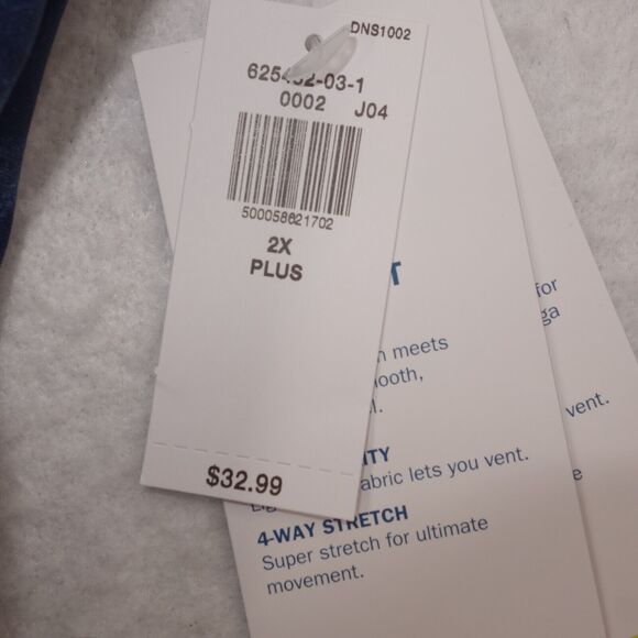 NEW Old Navy Women's 2X  Active Top Powersoft Light Support Bra  Blue White - Picture 2 of 7